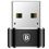 Адаптер Baseus Adapter USB-A  to USB-C Female Black (CAAOTG-01) - фото 3