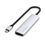 Адаптер Satechi 4-in-1 USB-C Slim Multiport Adapter 4K Silver (ST-P4SS) - фото 1