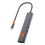 Хаб WIWU [Wi-HB005] Travel 5in1 USB-C to 2xUSB3.1+HDMI+RJ45+PD 100W (Grey) - фото 1
