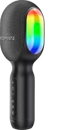Мікрофон Promate VocalMic Bluetooth 2 x AUX LED Black (vocalmic.black)