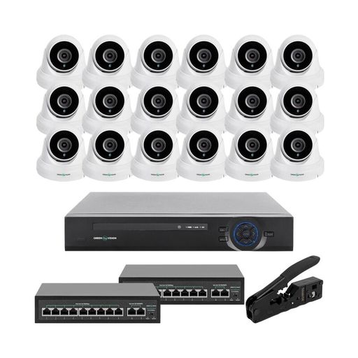 Комплект відеоспостереження GreenVision на 18 камер GV-IP-K-W85/18 5MP