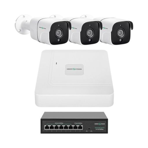 Комплект вмдеонаблюдения на 3 камеры GV-IP-K-W86/03 5MP