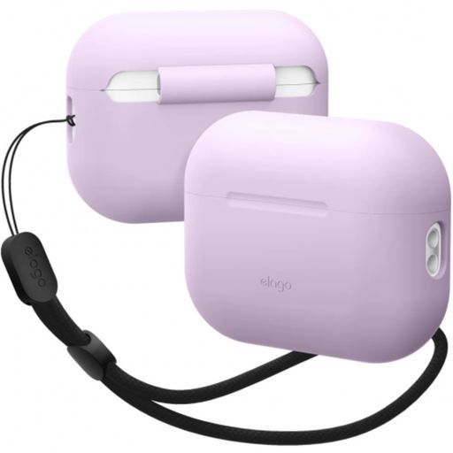 Чохол Elago Silicone Basic Case with Nylon Lanyard Lavender for Airpods Pro 2nd Gen (EAPP2SC-BA+ROSTR-LV)