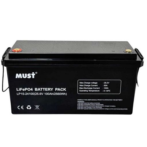 Аккумулятор MUST LiFePO4 LP1500-24100 24V 100Ah