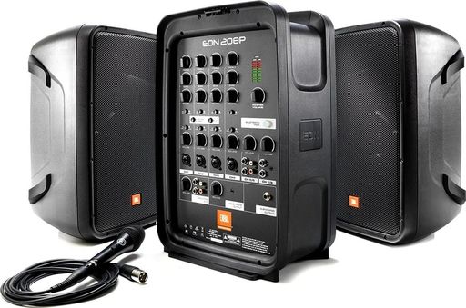 Акустичний комплект (активний мікшер + 2 колонки) JBL EON208P