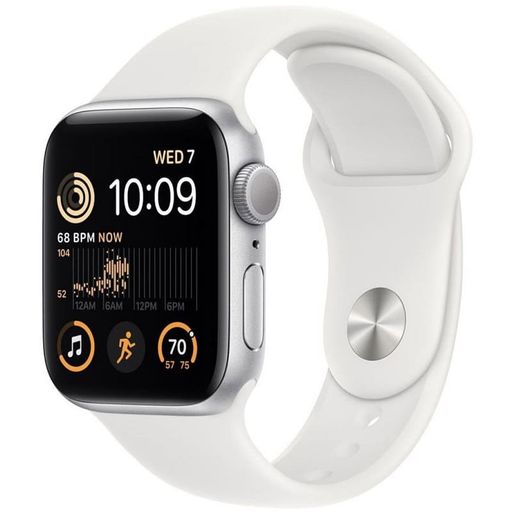 Б/У Apple Watch SE 2 GPS 40mm Silver Aluminum Case with White Sport Band - S/M (MNT93)