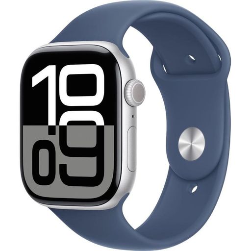 Б/У Apple Watch Series 10 GPS 46mm Silver Alu. Case w. Denim Sport Band - M/L (MWWM3)