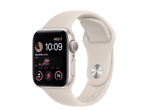 Apple Watch SE 2 GPS 40mm Starlight Aluminum Case w. Starlight S. Band - M/L (MNT63)