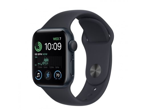 Apple Watch SE 2 GPS 44mm Midnight Aluminum Case w. Midnight S. Band - S/M (MNTF3)