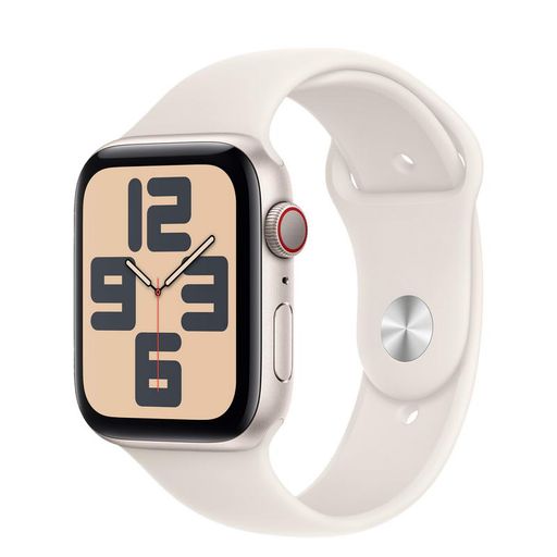 Apple Watch SE 2 2024 GPS 40mm Starlight Aluminum Case with Starlight Sport Band - M/L (MXEG3)