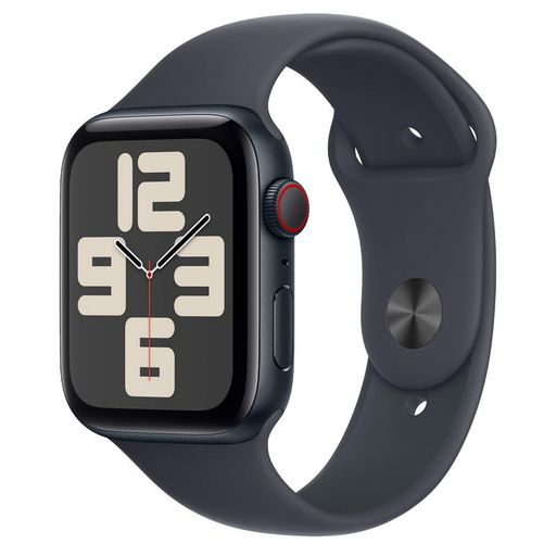 Apple Watch SE 2 2024 GPS 44mm Midnight Aluminum Case with Midnight Sport Band - S/M (MXEJ3)