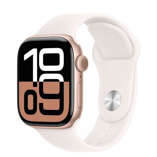 Смарт-годинник Apple Watch Series 10 GPS + Cellular 42mm Rose Gold Alu. Case w. Light Blush Sport Band - M/L (MWXA3)