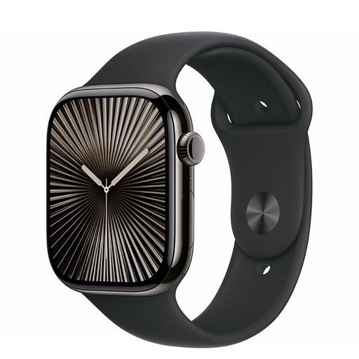 Смарт-часы Apple Watch Series 10 GPS + Cellular 46mm Slate Titanium Case w. Black Sport Band - M/L (MWYE3) Open Box
