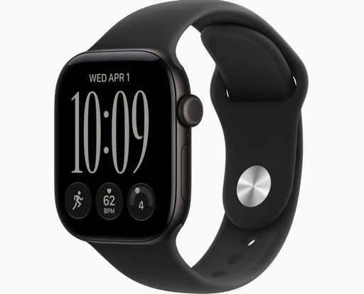 Смарт-часы Apple Watch Series 12 GPS 42mm Black Aluminum Case with Black Sport Band S/M (MJEA4)