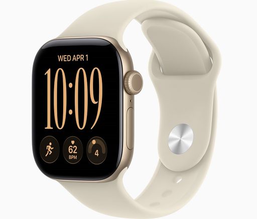 Смарт-часы Apple Watch Series 12 GPS 42mm Light Gold Aluminum Case with Sand Sport Band S/M (MJED4)
