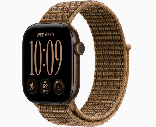 Смарт-годинник Apple Watch Series 12 GPS 46mm Dark Bronze Aluminum Case with Light Umber Plaid Sport Loop (MJFW4+MK894)