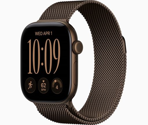 Смарт-годинник Apple Watch Series 12 GPS 46mm Dark Bronze Aluminum Case with Dark Bronze Milanese Loop M/L (MKD84)