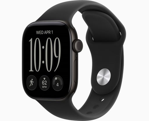 Смарт-годинник Apple Watch Series 12 GPS + Cellular 42mm Black Aluminum Case with Black Sport Band S/M (MJG04)