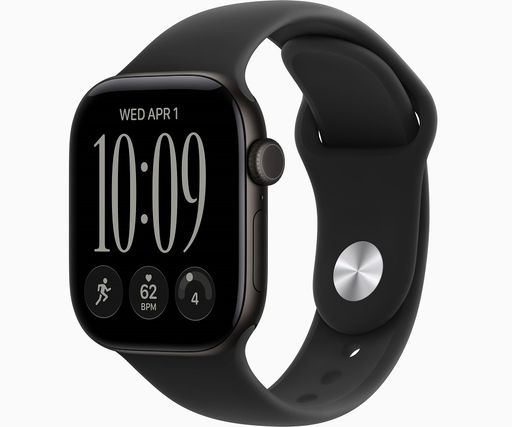 Смарт-годинник Apple Watch Series 12 GPS + Cellular 46mm Black Aluminum Case with Black Sport Band M/L (MJG94)