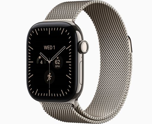 Смарт-годинник Apple Watch Series 12 GPS + Cellular 42mm Natural Titanium Case with Natural Milanese Loop (MJGH4)