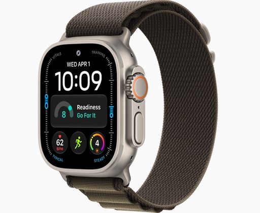 Смарт-годинник Apple Watch Ultra 4 Natural Titanium Case with Dark Olive Alpine Loop - Medium (MJCR4+MK7A4)