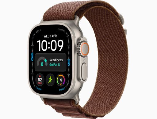 Смарт-годинник Apple Watch Ultra 4 Natural Titanium Case with Burgundy Alpine Loop - Small (MJCR4+MK7D4)