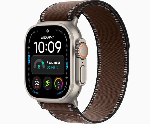 Смарт-годинник Apple Watch Ultra 4 Natural Titanium Case with Dark Umber Trail Loop - S/M (MJCR4+MK8J4)