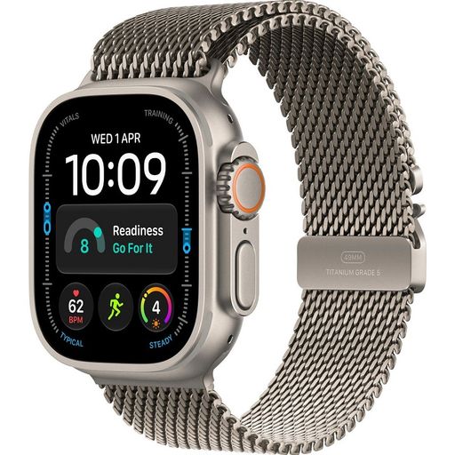 Смарт-годинник Apple Watch Ultra 4 Natural Titanium Case with Natural Titanium Milanese Loop - Medium (MJA94)