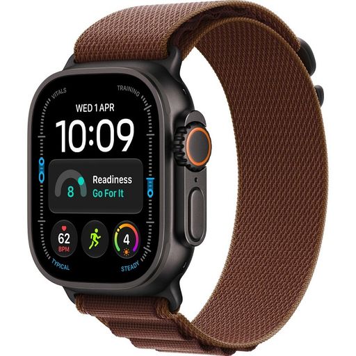 Смарт-годинник Apple Watch Ultra 4 Black Titanium Case with Burgundy Alpine Loop - Medium (MJC14)