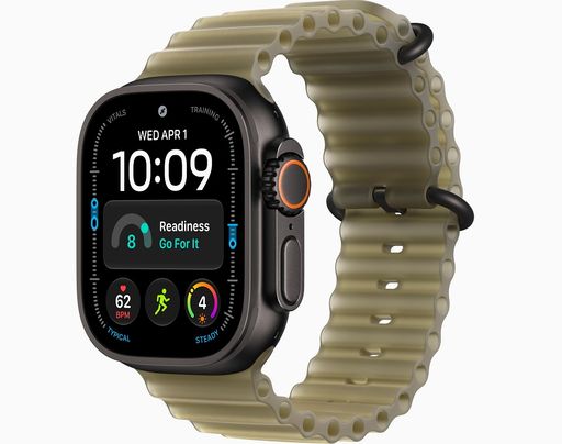 Смарт-годинник Apple Watch Ultra 4 Black Titanium Case with Translucent Kelp Ocean Band (MJCT4+MKAV4)