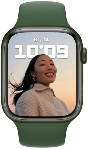 Смарт-годинник Apple Watch Series 7 GPS 41mm Green Aluminum Case With Green Sport Band GPS+Cellular (MKH93)