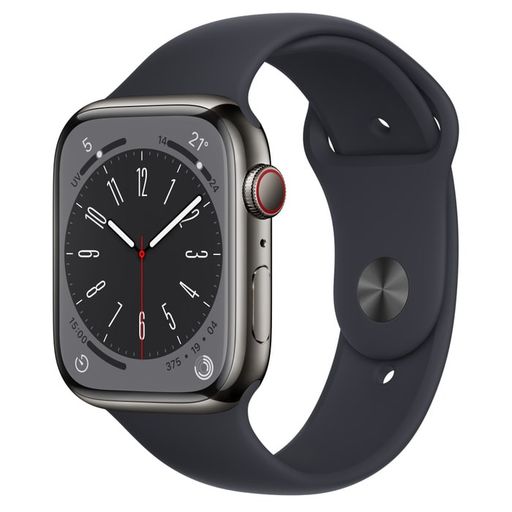 Смарт-часы Apple Watch Series 8 GPS + Cellular 45mm Graphite S. Steel Case w. Midnight S. Band (MNKU3)