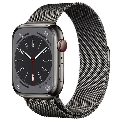 Смарт-часы Apple Watch Series 8 GPS + Cellular 45mm Graphite S. Steel Case w. Milanese Loop Graphite (MNKW3/MNKX3)