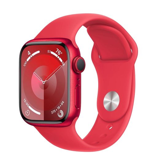 Apple Watch Series 9 GPS 41mm PRODUCT RED Alu. Case w. PRODUCT RED Sport Band - S/M (MRXG3)
