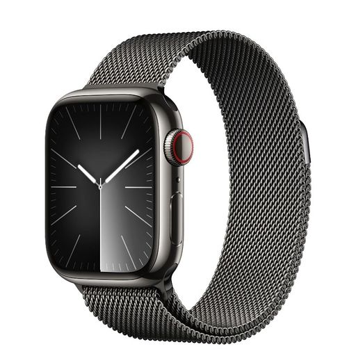 Apple Watch Series 9 GPS + Cellular 41mm Graphite S. Steel Case w. Graphite Milanese Loop (MRJA3)