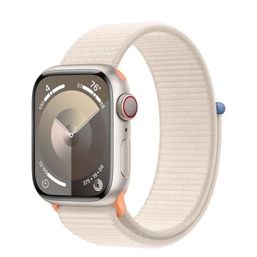 Apple Watch Series 9 GPS + Cellular 41mm Starlight Alu. Case w. Starlight S. Loop (MRHQ3)