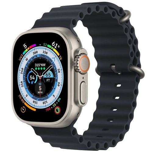 Б/У Apple Watch Ultra GPS + Cellular 49mm Titanium Case with Midnight Ocean Band (MQET3/MQFK3)