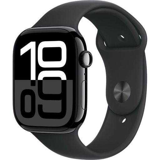 Б/У Apple Watch Series 10 GPS 46mm Jet Black Alu. Case w. Black Sport Band - M/L (MWWQ3)