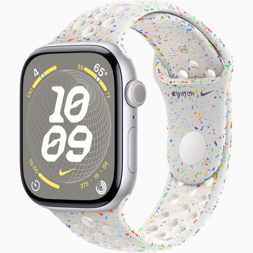 Смарт-годинник Apple Watch Series 10 GPS 46mm Silver Aluminum Case w. Pure Platinum Nike Sport Band - M/L (MWX03+MYL53)