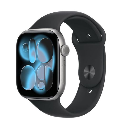 Apple Watch Series 11 GPS 46mm Space Gray Aluminum Case with Black Sport Band - S/M (MEV04)