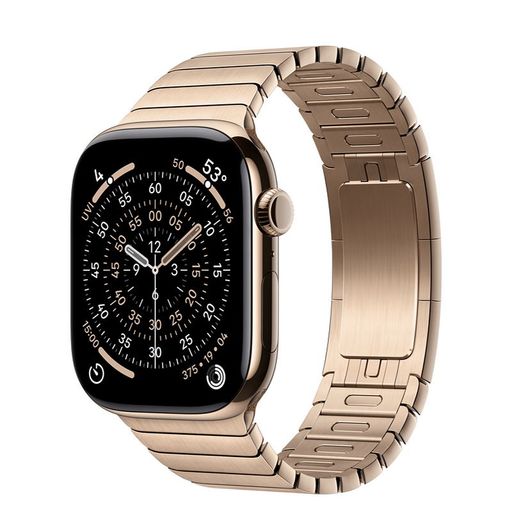 Apple Watch Series 11 GPS + Cellular 46mm Gold Titanium Case with Gold Link Bracelet (MFC34+MXMH3)