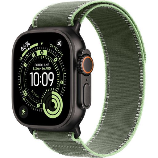 Apple Watch Ultra 3 GPS + Cellular 49mm Black Titanium Case with Green/Neon Trail Loop - S/M (MF254+MG9N4)