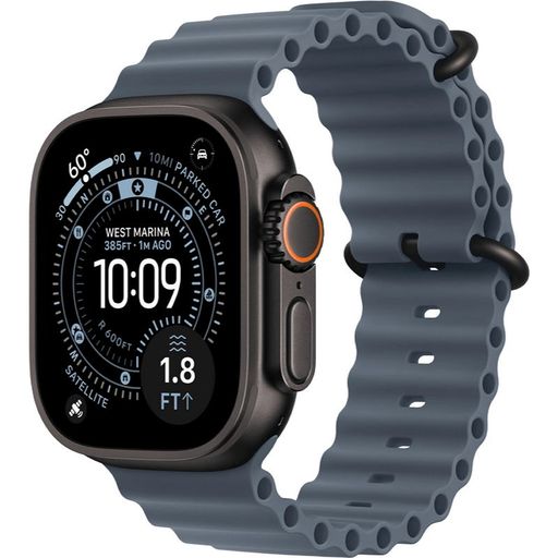 Apple Watch Ultra 3 GPS + Cellular 49mm Black Titanium Case with Anchor Blue Ocean Band (MF254+MGCJ4)