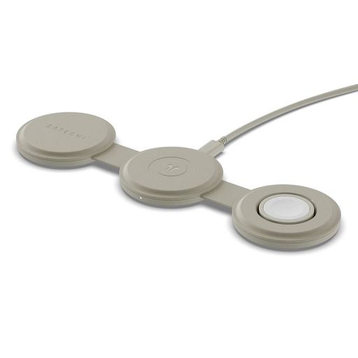 Беспроводное зарядное устройство Satechi OntheGo 3-in-1 Wireless Charger Sand (ST-QTG31W)