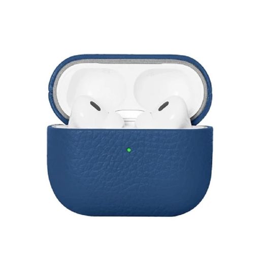 Чохол Leather Croco AirPods 4 (dark blue)