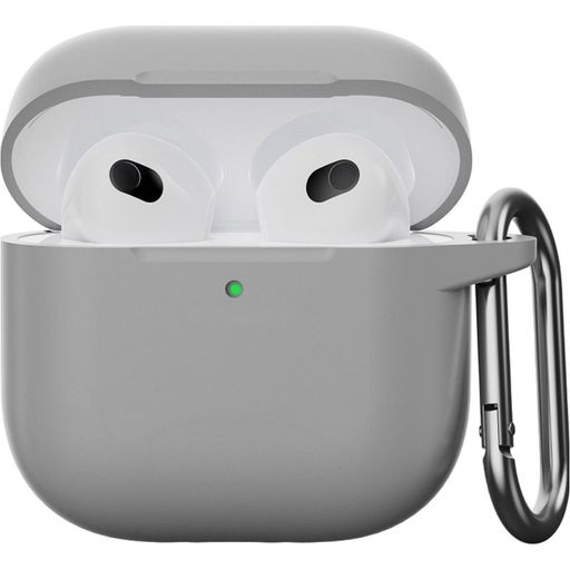 Чохол для AirPods 4 Case (з карабіном), Light grey