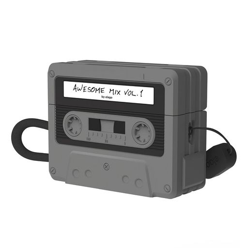 Чохол Elago Cassette Tape Case Black for Airpods Pro 2nd Gen (EAPP2TAPE-BK+STR-BK)
