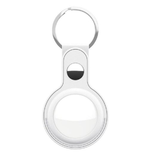 Чохол для AirTag Leather Key Ring, White