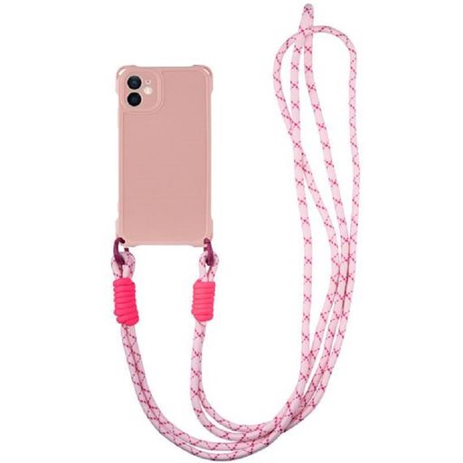 Чохол TPU CrossBody with straps для Apple iPhone 12 (6.1") (Pink)
