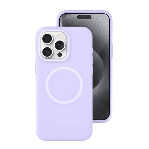 Чохол Neon Silicone Case MagSafe (iPhone 16 Pro – Purple)
